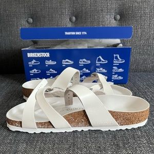 NWT Birkenstock Franca White Sandals 40